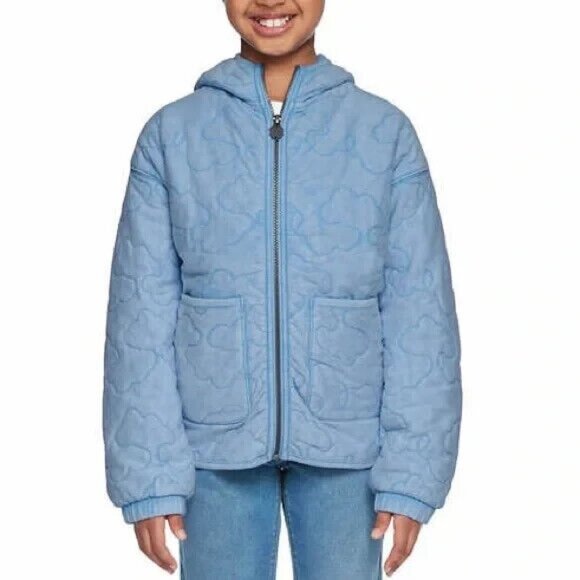 Lucky Brand Girls Size XS 5/6 Blue Bell Quilted  Zip Jacket NWT - Picture 1 of 6
